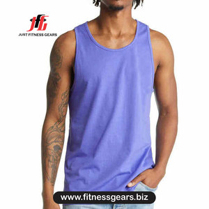 JUST FITNESS GEARS Débardeur pour homme bleu marine à col rond, respirant, tricoté, sans manches, décontracté - Product Image 6