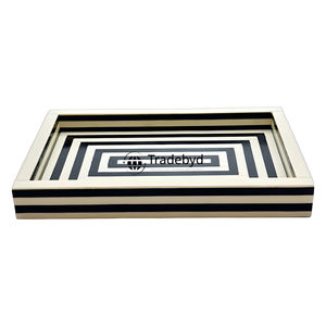 Plateau de service de luxe fait main en os incrusté, élégant décor de table basse, accessoires de service haut de gamme pour la maison et l'hôtel par Tradebyd - Product Image 4