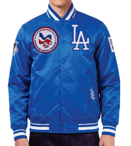Veste universitaire unisexe Los Angeles bleue, broderie sur le devant, col montant, fermeture éclair, décontractée, respirante, streetwear d'hiver - Product Image 3
