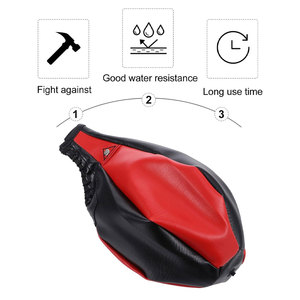 Red Black <b>Boxing</b> Speed Ball Faux Leather Lace-up Closure Durable Sponge Filled for Adult Punching Training - Product Image 3