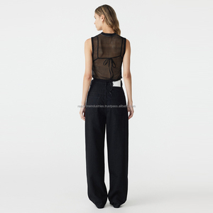 Tops cortos informales con hombros descubiertos para mujer, blusas a rayas de Color sólido con cuello cuadrado de manga larga para otoño, tela de punto Simple - Product Image 4