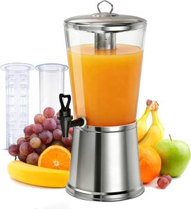 ตู้กดน้ำสแตนเลส 8 ลิตร พร้อมก๊อกและฝาปิด สำหรับเสิร์ฟน้ำผลไม้ - Product Image 1