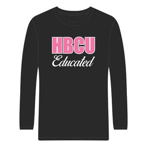 เสื้อยืดแขนยาวสีดำสำหรับชาว HBCU ผ้าฝ้าย 100% ปักลายเชนิลล์ ลายกรีกโซโรริตี้ Divine Nine แฟชั่นเสื้อยืดสไตล์วิทยาลัย - Product Image 2
