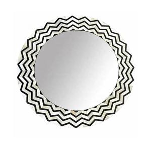 กรอบกระจกทรงกลมแบบฝังลายกระดูกกรอบกระจกติดผนังสวยสำหรับตกแต่งบ้านห้องนอนห้องนั่งเล่นกรอบกระจกกระดูก - Product Image 6