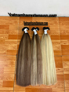 Extensiones de Cabello con Punta en U de Doble Trama, 100% Cabello Humano Virgen Remy de Vietnam, 100g - Product Image 1