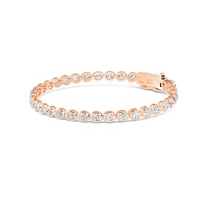 Glamorosa Pulsera de Diamantes con Corte Ovalado de 4.39 ctw en Oro Rosa de 9K - Product Image 2