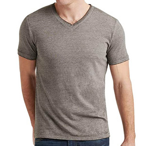 T-shirt d'été pour hommes, nouvelle mode, personnalisé, col en V, manches courtes, vente en gros - Product Image 1