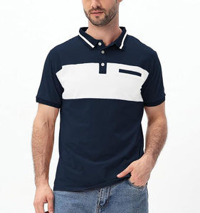 Camisetas Polo para Hombre al por Mayor, OEM, Manga Corta, Casuales, con Bloques de Color, Estilo Golf, Cuello en Contraste, 100% Algodón, 220 GSM - Product Image 4