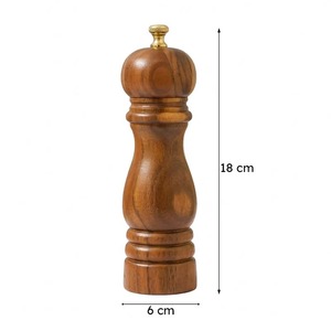 Salero de madera hecho a mano con tapa giratoria |   Soporte de Madera para Almacenar Sal y Pimienta |   Fabricante OEM al por Mayor - Product Image 3