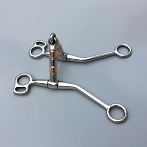 Mors de cheval en acier inoxydable à longue tige, antirouille, facile à installer, robuste avec rouleaux en cuivre, équipement d'équitation - Product Image 1
