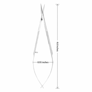 Tijeras de Precisión Profesionales de Acero Inoxidable de Alta Calidad con Punta Curva Extra Fina para Recortar Cejas - Product Image 5