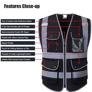 Gilet de sécurité réfléchissant de haute qualité pour les travailleurs, gilet de sécurité haute visibilité avec logo personnalisé - Product Image 4