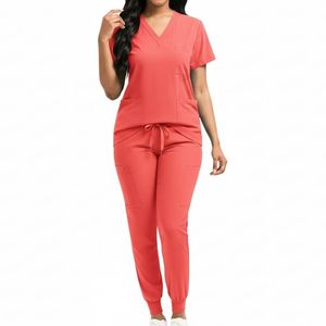 Hospital Nurse <b>Scrubs</b> <b>Set</b> for Men Women Customized Medical Uniform with Branding Breathable <b>Scrub</b> Suits for ladies - Product Image 1