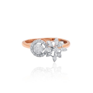 Anillo de Diamantes Naturales de Oro Rosa de 14 Quilates Zota Jewel, Talla Regular, Certificado SGL, Joyería de Compromiso de Lujo, Proveedor de Oro Indio - Product Image 2