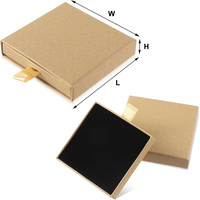Coffrets cadeaux pour bijoux Boîtes à bijoux en carton, coffrets cadeaux multi-tailles pour bracelets, boucles d'oreilles, colliers, cadeaux pour bijoux (marron)
