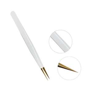 <b>Precision</b> Stainless Steel Eyelash Tweezers Smooth Tip For Lash Extension <b>Tools</b> with Customized Logo - Product Image 2