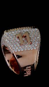 Custom Design Iced Out Championship <b>Ring</b> <b>Men</b> VVS Round Lab Grown Diamond 925 <b>Silver</b> Hip Hop Bling <b>Ring</b> Personalized Jewelry B2B - Product Image 4
