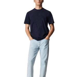 Camiseta de Hombre al por Mayor, Informal, de Algodón, Manga Corta, Estilo Urbano, Holgada, de Verano, a la Moda, Suministro de Fábrica OEM al por Mayor - Product Image 3