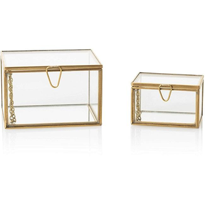 Unique <b>Black</b> Display Glass Mirrored Jewelry <b>Box</b> Fashionable Use Handmade in India For Sale - Product Image 2
