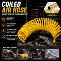 Retractable Spring Air Hose Extension Tube for Car Air Compressor Tire Inflator Pump with Quick Connector