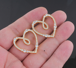 Minimalist Heart Gold Plated Earrings For Women Dainty Gold Plated Love Heart <b>Studs</b> <b>Small</b> Geometric Earring Wholesale - Product Image 2