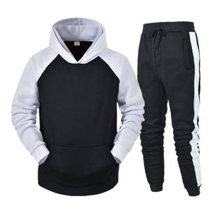 Ensemble de survêtement unisexe Altr Brothers à blocs de couleur avec capuche, design 2-en-1, fermeture à cordon, léger, en polyester/coton, manches longues - Product Image 2