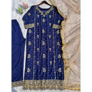 Ropa de fiesta de diseñador para mujer, parte inferior superior y hermoso conjunto Dupatta - Product Image 3