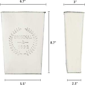 Set of 2 Farmhouse Metal <b>Wall</b> Planter,Rustic <b>Wall</b> <b>Decor</b> Country Hanging <b>Wall</b> Vase Box for Plants <b>Flower</b> Home Decoration - Product Image 6
