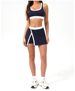 Sujetador Deportivo de Tenis para Mujer, Talla Grande, Cuello Redondo, Transpirable, Color en Contraste, para Yoga, Fitness, Gimnasio, Ejercicio, Ropa Deportiva - Product Image 3