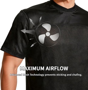 Camiseta Deportiva Personalizada de Malla Multideportiva con Cuello en V, Manga Corta, Secado Rápido, Uniforme de Entrenamiento de Fútbol, Uniforme de Equipo, Ropa al por Mayor OEM América - Product Image 6