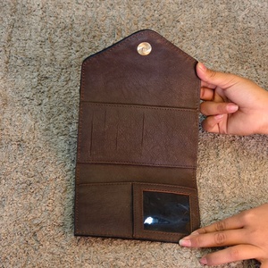 2026 New Hand Tooled Carving Western Stylish 100% Genuine Leather Small Card <b>Holder</b> Multi Use Mini Card <b>Wallet</b> For Women's Gifts - Product Image 3