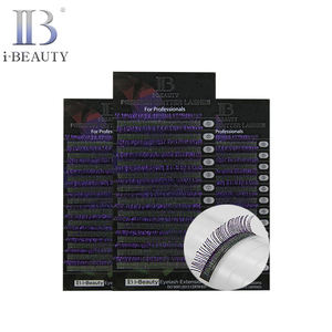 Extensiones de pestañas i-BEAUTY - Pestañas ib Metallic Glitter (Morado) individuales, hechas a mano en Corea del Sur, pestañas de alta calidad - Product Image 1