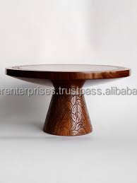 Support à gâteau en bois le plus populaire à un niveau Design unique Finition personnalisée Disponible Support à gâteau en bois de haute qualité - Product Image 5