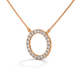 Collier élégant en or rose avec pendentif diamant, pierre centrale de laboratoire, bijoux fins, style de luxe quotidien pour femme - Product Image 2