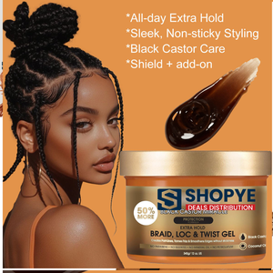 Candy Memory 340g Crème Coiffante Tressage Fixation Forte pour le Contrôle des Bords et des Frisottis des Cheveux Tressés/Locs/Twists et Huile de Ricin Noire - Product Image 4