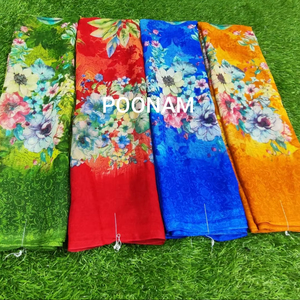 ชุดส่าหรีผ้าจอร์เจียแบบดั้งเดิมกับเสื้อส่าหรีแบบดั้งเดิม - Product Image 1