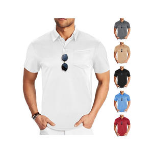เสื้อเบสบอลลำลองสไตล์สปอร์ตสำหรับผู้ชาย แขนสั้น ผ้าโพลีเอสเตอร์ 100% ระบายอากาศได้ดี เป็นมิตรกับสิ่งแวดล้อม คอเสื้อแบบมีลูกปัด - Product Image 3