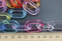 Grande Décoration Murale en Chaîne de Maillons de Résine Transparente Colorée pour Séparateur de Pièces et Accessoires de Rideaux