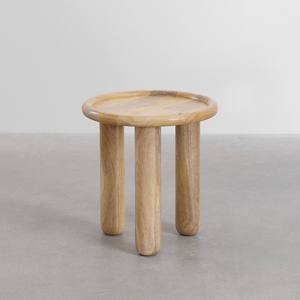Vandana Terra Arista <b>Round</b> <b>side</b> <b>table</b> in mango wood Obiora - Product Image 2