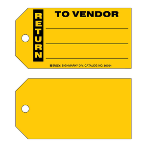 Étiquette de retour Brady pour la production des fournisseurs, 3 po H x 5,75 po L, pour l'identification des retours - Product Image 3