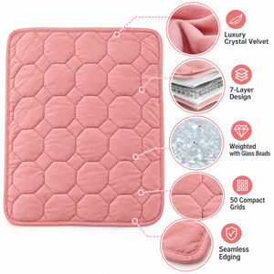 Small 5 lb Weighted Blanket | 29x33 Inch Adult & Teen Lap <b>Throw</b> | Heavy <b>Quilted</b> Comfort Cover | Cozy Relaxation Blanket - Product Image 6