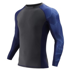 Prix de gros usine Rashguard à manches longues pour hommes et femmes, avec logo personnalisé, pour arts martiaux, entraînement NO GI Grappling BJJ - Product Image 1
