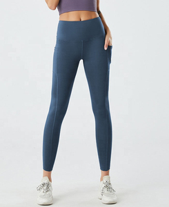 Custom Women High Waist <b>Gym</b> Pants With Phone Pocket Fitness Yoga Wear Sweat Pants Yoga <b>Leggings</b> for Women Tiktok Yoga Pants - Product Image 3