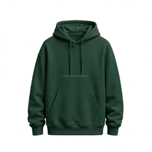ผู้ผลิตเสื้อผ้าขายส่ง เสื้อฮู้ดแบบสวมหัว 80/20 เสื้อสเวตเชิ้ตมีฮู้ด แขนยาว สวมใส่สบายๆ รับทำโลโก้ เสื้อฮู้ดสีเขียวอุ่นๆ - Product Image 5