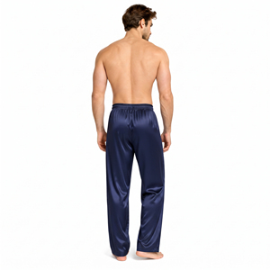 Custom Silk Satin Sleeping Trousers <b>Men</b> Breathable Nightwear Loose Fit Pajama <b>Pants</b> <b>Men</b> Lightweight <b>Lounge</b> <b>Pants</b> <b>Men</b> Night <b>Pants</b> - Product Image 4