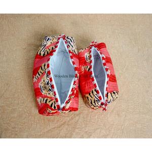 New Arrival Wholesale tiger printed Handcrafted Tassel Printed Pure 100%Cotton Zipper Closure <b>Small</b> Cosmetic Organizer Bag - Product Image 6