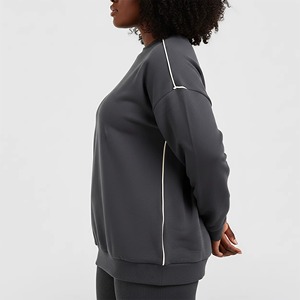 Sweat à capuche en molleton uni lavé personnalisé avec fermeture éclair, coupe oversize, design unisexe pour l'automne, taille 6XL - Product Image 2