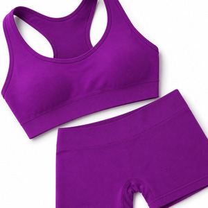 Factory Direct Sale High Stretch <b>Women's</b> Gym Yoga Set Solid Pattern Activewear Quick Dry Seamless Leggings Wholesale Custom - Product Image 6