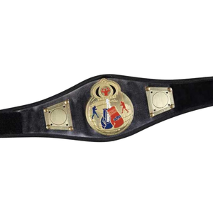 Cinturón de Campeonato de Boxeo con Emblema Dorado y Diseño de Guante de Boxeo, Cinturón de Título de Cuero Personalizable de Primera Calidad - Product Image 5