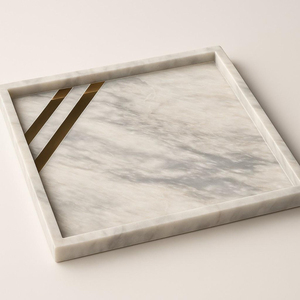 Marvelous Design <b>Table</b> Decorative Food Serving Tray Tea and <b>Coffee</b> Serving Tray Made of Marble Tray for Hotel Restaurant Supply - Product Image 1